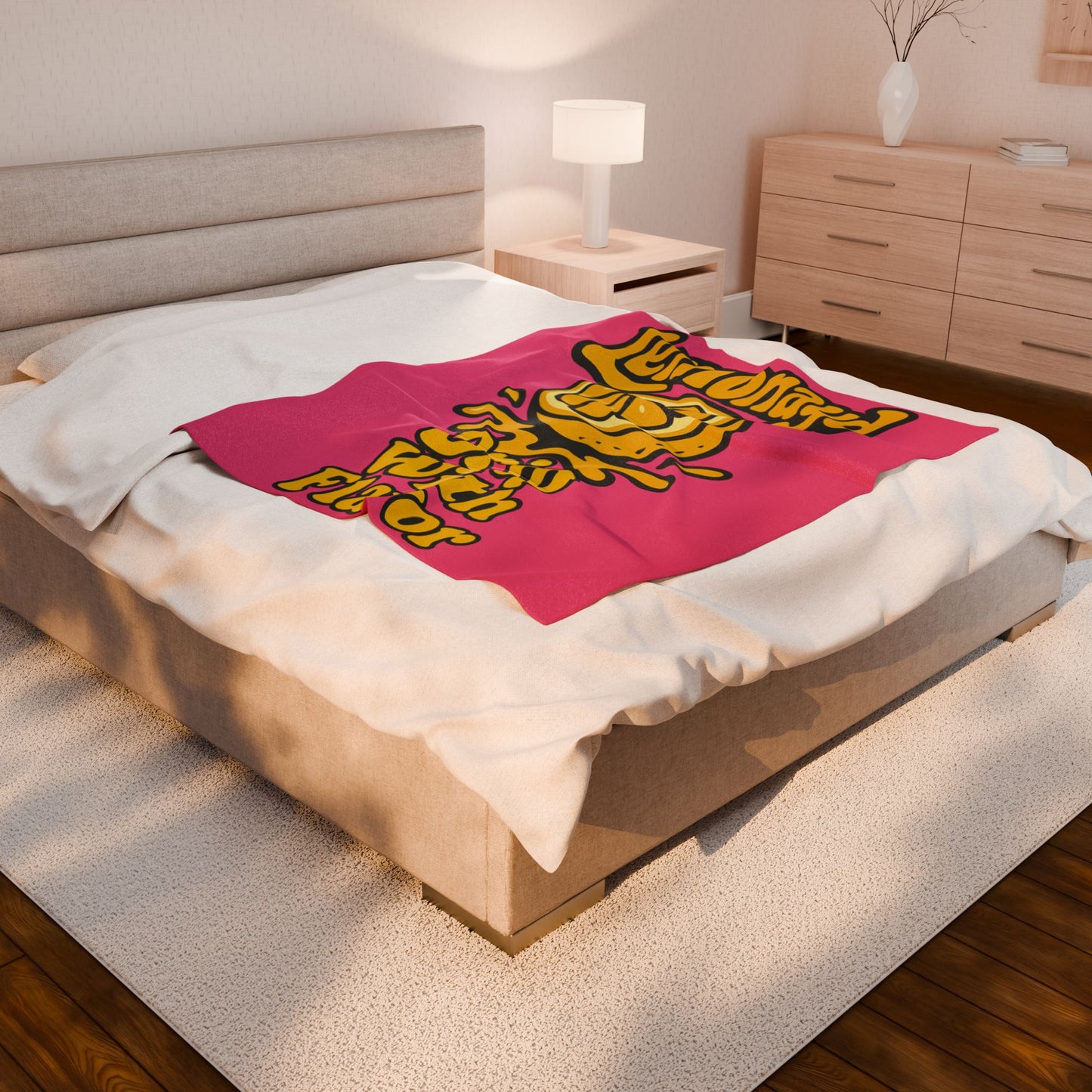 Lemonayd, Drip With Flavor Plush Blanket - Cozy Home Decor for Summer Vibes
